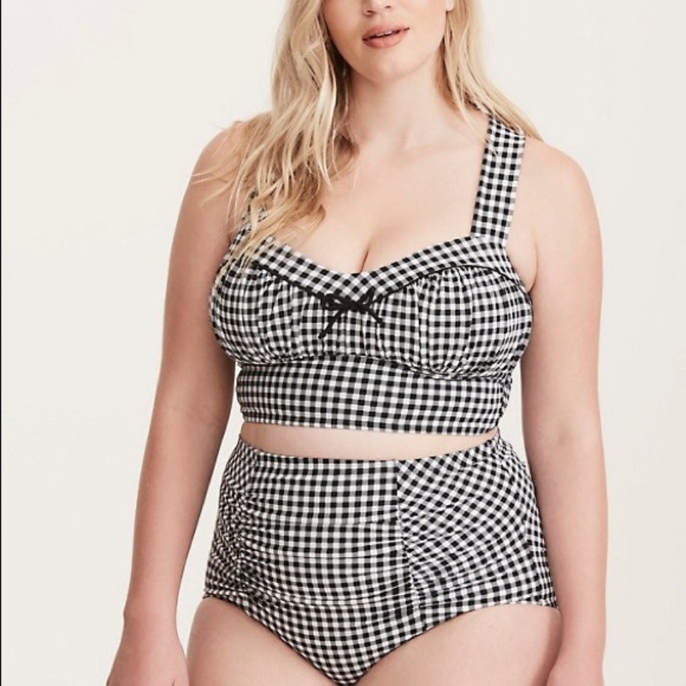 Torrid Gingham Swim Bottom